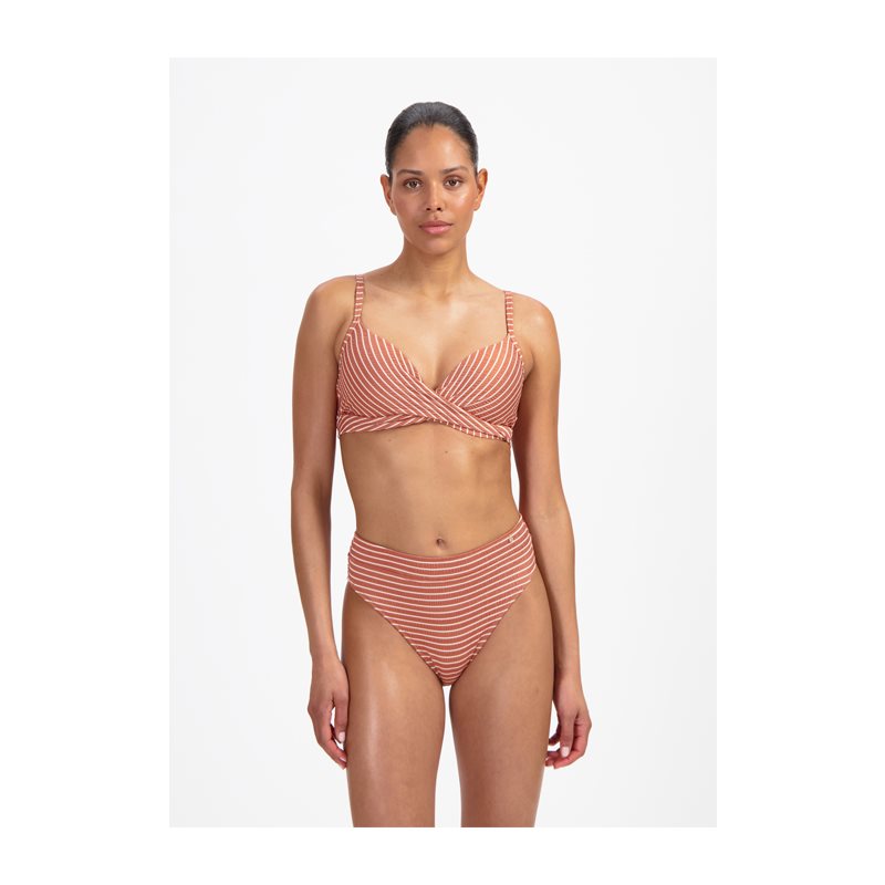 Caramel Stripe 1-DELIG Bikini met beugel voorgevormd