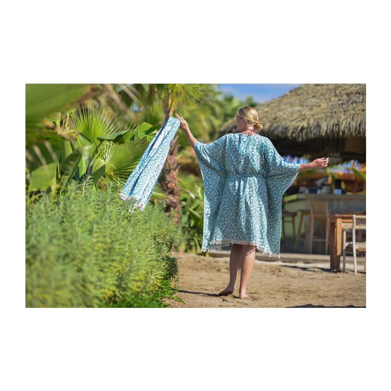 Kimono jurk Leaf Kimono kort