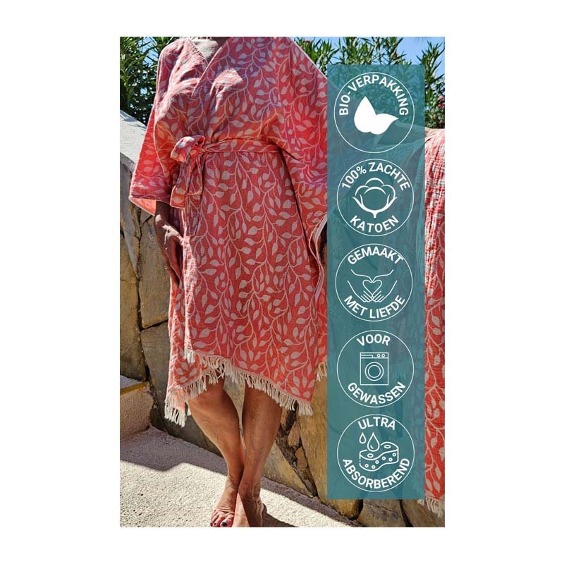 Kimono jurk Leaf Kimono kort