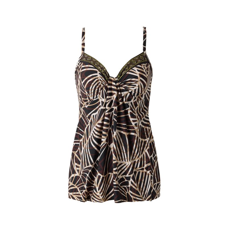 Miraclesuit Lets Be Fronds Marina 1-DELIG Tankini met beugel voorgevormd 