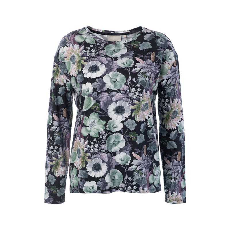 Essenza Denna Violis Top Long  1-DELIG Shirt lange mouw ronde hals 