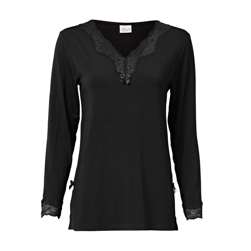 Pearl Design Stockholm Elegance top with long sleeve Shirt lange mouw V-hals