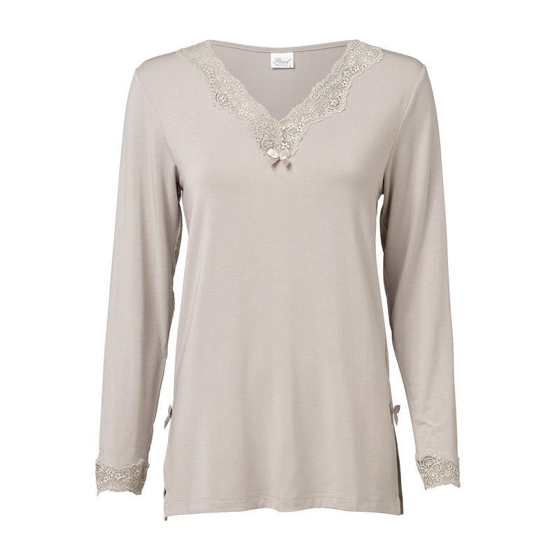 Elegance top with long sleeve Shirt lange mouw V-hals