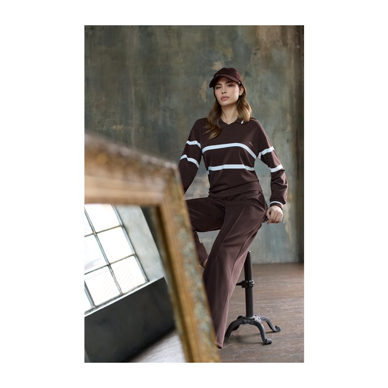 Iconique IC26FW-01+02L-BRO 2-DELIG Pyjama joggingpak